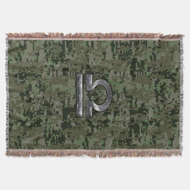 Couverture Silver Libra Zodiac Green Camo numérique (Devant)