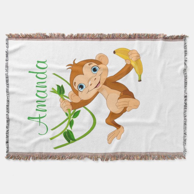 Couverture Singe mignon avec la banane (Devant)