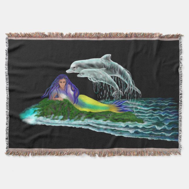 Couverture Sirène avec dauphins (Devant)