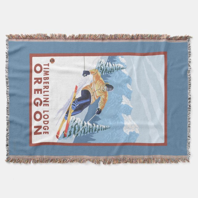 Couverture Skieur de neige de Downhhill - loge de Timberline, (Devant)