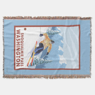 Couverture Skieur de neige de Downhhill - passage de