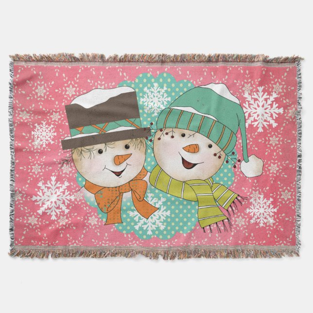 Couverture Snowmen rose et bleu Jeu de vacances (Devant)
