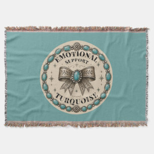 Couverture Soutien Émotionnel Turquoise Conception Western