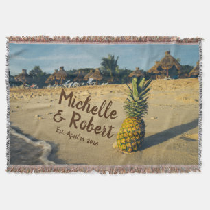 Couverture Souvenir tropical personnalisé de mariage de plage