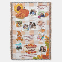 Souvenirs de Thanksgiving en famille en collage ph