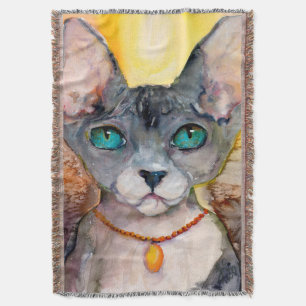 Couverture Sphynx Cat Portrait Feline Amateurs de rêve Cadea