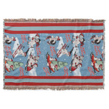Sports d'hiver Retro Snowmen en bleu