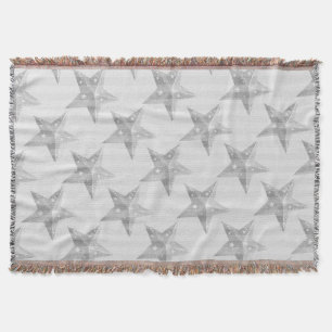 Couverture Star Grey et White Motif moderne