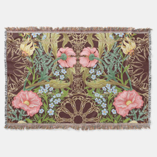 Couverture Style Art Nouveau Floral : Motif Vintage coloré