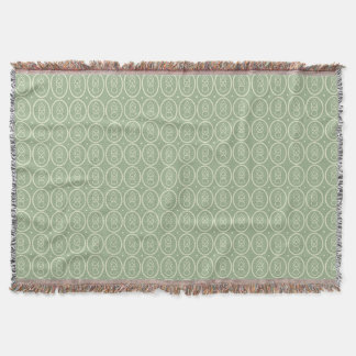 Couverture Style Déco vintage Vert Motif