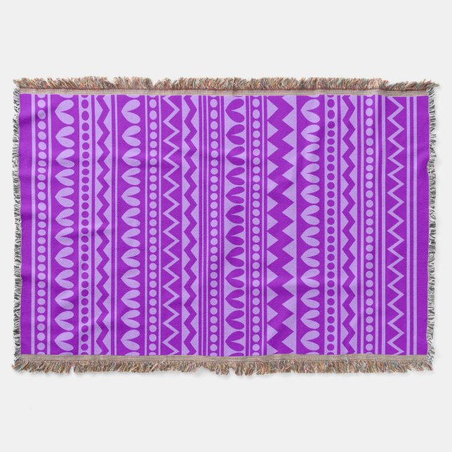 Couverture Style tribal - Tons de pourpre (Devant)