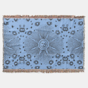 Couverture Sun Stars Antique Nuit Ciel Médiéval Zodiac