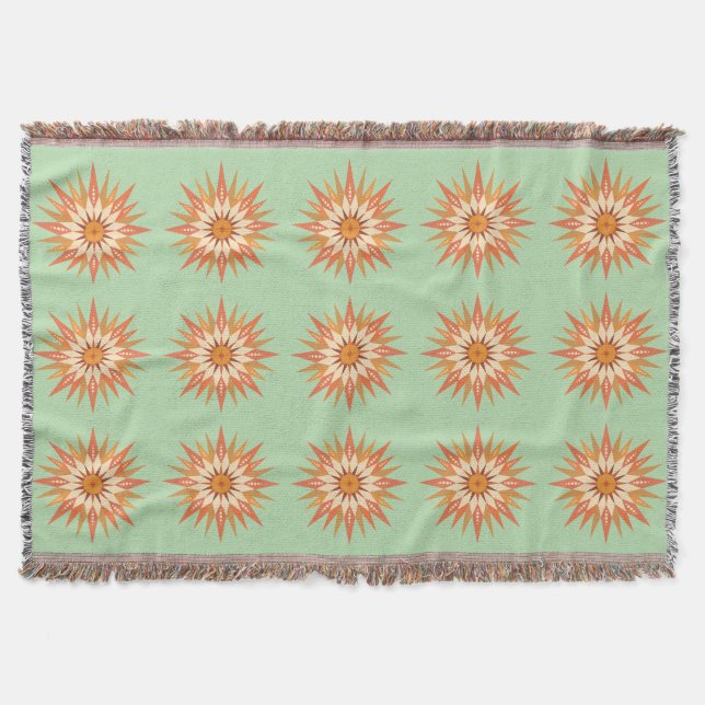 Couverture Sunburst Boho Throw Blanket (Devant)