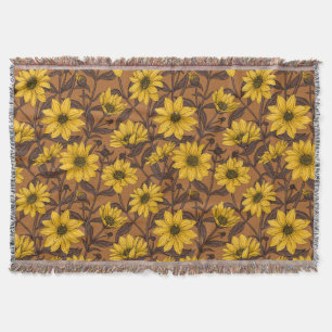 Couverture Sunroot, tournesol sauvage en jaune et marron