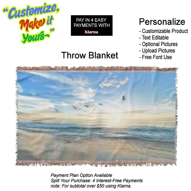 Couverture Sunset Beach Jeu de Plage 15 (Sunset Beach Throw Blanket 15.)