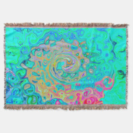 Couverture Super Abstrait Rainbow Liquid Swirl