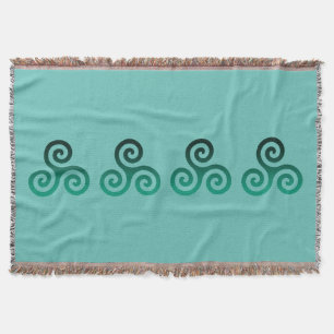Couverture Symbole celtique antique Triskele vert