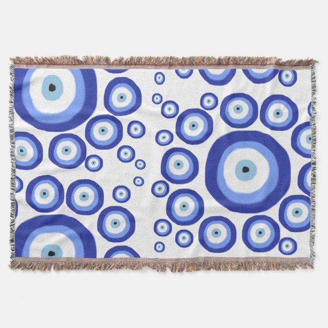 Couverture Symbole de bonne chance de l'oeil grec Motif (Devant)