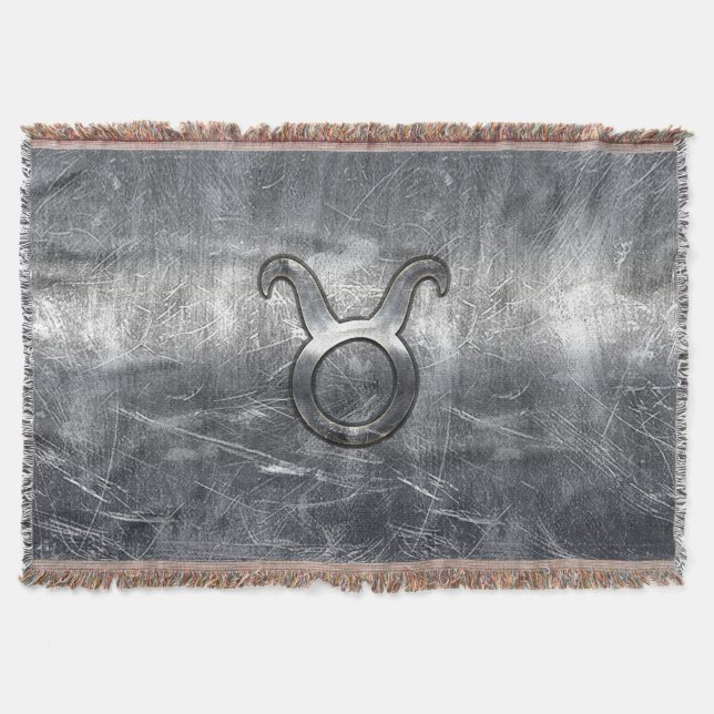 Couverture Symbole Taurus Zodiaque en Grunge Style désossé (Devant)