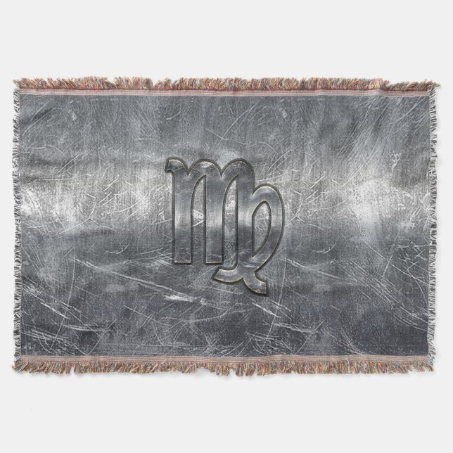 Couverture Symbole Virgo Zodiac Grunge Style Distressed (Devant)