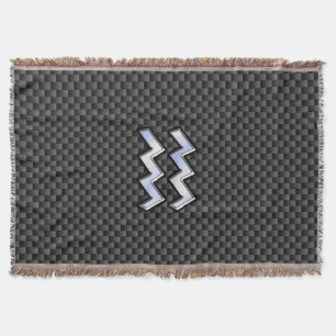 Couverture Symbole Zodiaque Aquarius moderne Style fibre de c