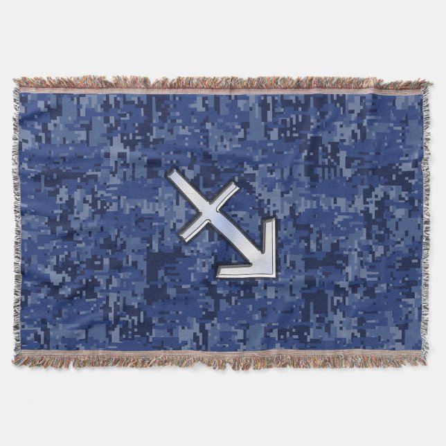 Couverture Symbole zodiaque Sagittarius MarineCamouflage numé (Devant)