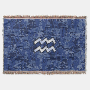 Couverture Symbole Zodiaque Silver Aquarius Marine Camion num