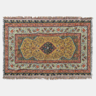 Couverture Tapis Élegant Tapisserie Perse Antique Riche