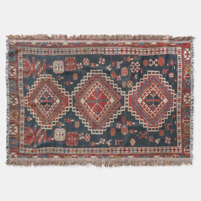 Couverture Tapis oriental d'antiquité persan turc Karbistan (Devant)