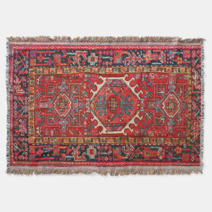 Couverture Tapis persan turc oriental antique
