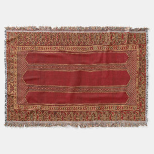 Couverture Tapis persan turc oriental rouge