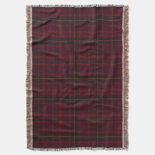 Couverture Tartan Bourgogne Élégant (devant Vertical)