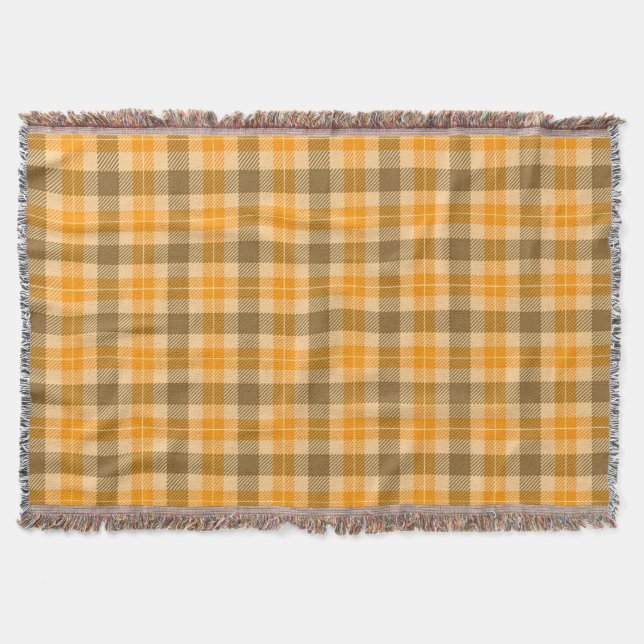 Couverture Tartan Brown et orange (Devant)