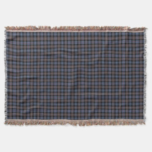 Couverture Tartan de reproduction marron et bleu du clan Mack