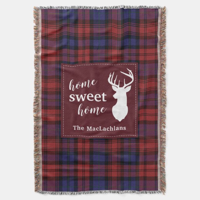 Couverture Tartan personnalisé de Noël MacLachlan (devant Vertical)