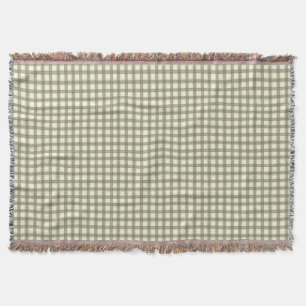Couverture Tartan Sage Classique Inspiré de Ralph Lauren