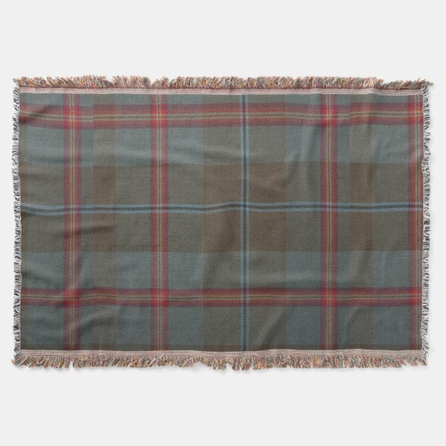 Couverture Tartan Traditionnel Vert Forêt (Devant)