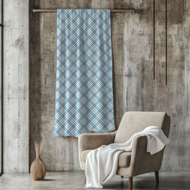 Couverture tatan bleu jaune pour des nuits d'hiver (Blue Yellow Tartan Blanket for Cozy Winter Nights)