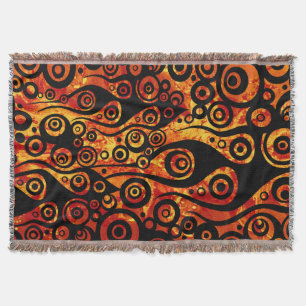 Couverture Tatouage Motif ART - flammes & cercles + votre idé
