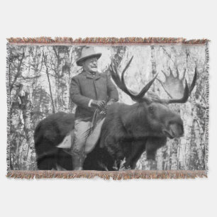 Couverture Teddy Roosevelt montant un orignal de Taureau