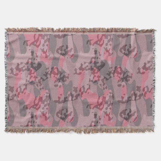Couverture textured pink and mauve Camo abstract (Devant)