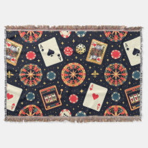 Thème de motif de casino sur fond noir