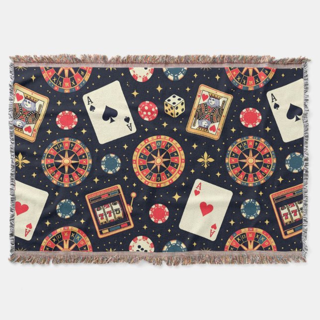 Couverture Thème de motif de casino sur fond noir (Devant)