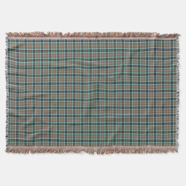 Couverture Thompson Clan Tartan de chasse Brown et bleue (Devant)