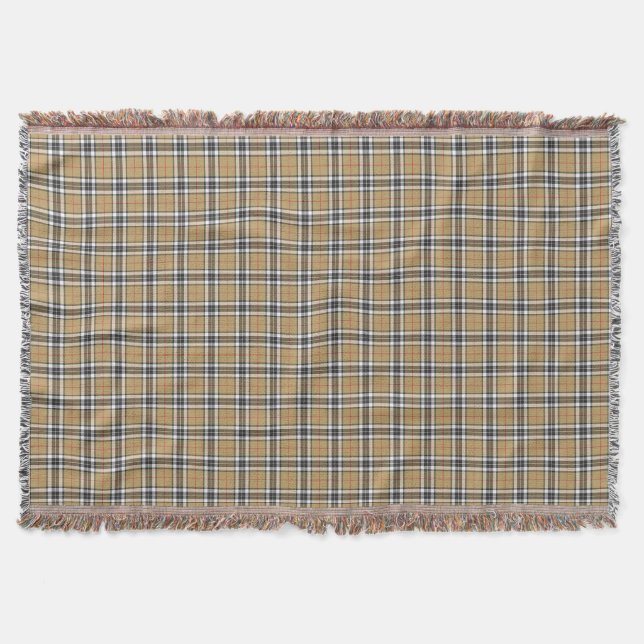 Couverture Thomson Camel Tartan Plaid Family Mode Motif (Devant)