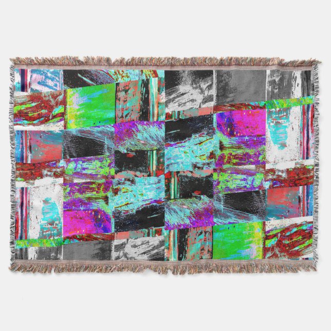 Couverture Throw Blanket – Abstract Grid (Devant)