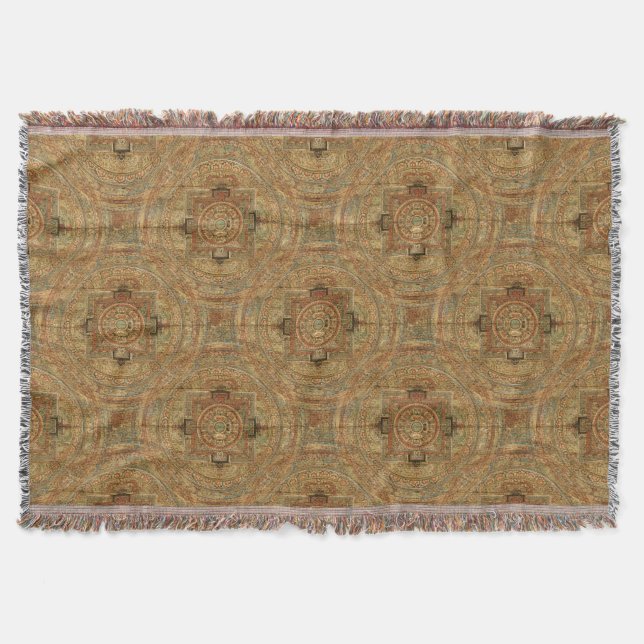 Couverture tibétaine de jet de mandala (Devant)