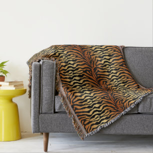 Couverture Tiger Stripes Poster de animal, Ambre, Noir et Tan