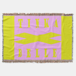 Couverture Tinka Belle design couleurs mignonnes citron rose 