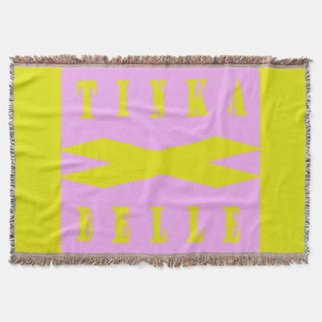 Couverture Tinka Belle design couleurs mignonnes citron rose  (Devant)